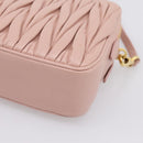 Miu Miu Matelasse Shoulder Bag Leather Pink Gold Auth ar14289M-14