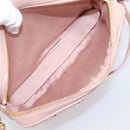 Miu Miu Matelasse Shoulder Bag Leather Pink Gold Auth ar14289M-23