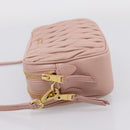 Miu Miu Matelasse Shoulder Bag Leather Pink Gold Auth ar14289M-3