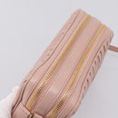 Miu Miu Matelasse Shoulder Bag Leather Pink Gold Auth ar14289M-6