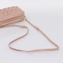 Miu Miu Matelasse Shoulder Bag Leather Pink Gold Auth ar14289M-7