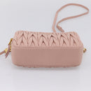 Miu Miu Matelasse Shoulder Bag Leather Pink Gold Auth ar14289M-5