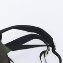 PRADA Backpack Nylon Khaki Silver Auth ar14290-10