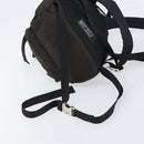 PRADA Backpack Nylon Khaki Silver Auth ar14290-12