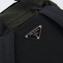 PRADA Backpack Nylon Khaki Silver Auth ar14290-14