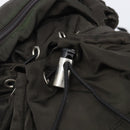 PRADA Backpack Nylon Khaki Silver Auth ar14290-17