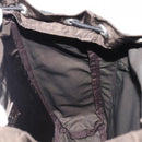 PRADA Backpack Nylon Khaki Silver Auth ar14290-20
