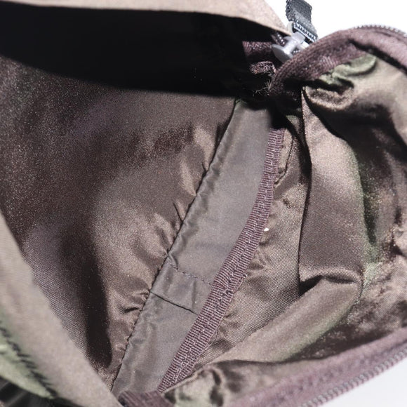 PRADA Backpack Nylon Khaki Silver Auth ar14290