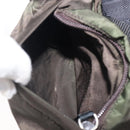 PRADA Backpack Nylon Khaki Silver Auth ar14290-24