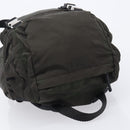 PRADA Backpack Nylon Khaki Silver Auth ar14290-6
