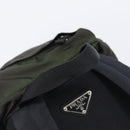 PRADA Backpack Nylon Khaki Silver Auth ar14290-7