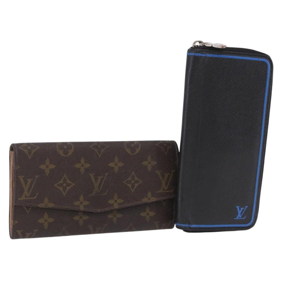 LOUIS VUITTON Monogram Wallet 2 Set LV Auth ar14293