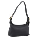 Coach Shoulder Bag Leather Black Gold Auth ar14294A-1