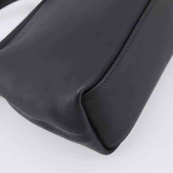 Coach Shoulder Bag Leather Black Gold Auth ar14294A