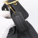 Coach Shoulder Bag Leather Black Gold Auth ar14294A-17