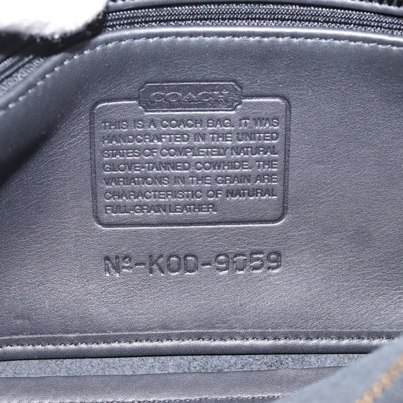Coach Shoulder Bag Leather Black Gold Auth ar14294A