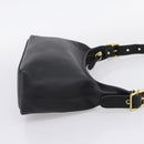 Coach Shoulder Bag Leather Black Gold Auth ar14294A-4