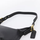 Coach Shoulder Bag Leather Black Gold Auth ar14294A-8