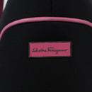 Salvatore Ferragamo Shoulder Bag Cotton Black Silver Auth ar14295-20
