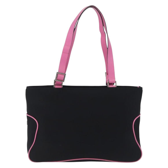 Salvatore Ferragamo Shoulder Bag Cotton Black Silver Auth ar14295