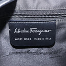 Salvatore Ferragamo Shoulder Bag Cotton Black Silver Auth ar14295-12