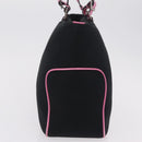 Salvatore Ferragamo Shoulder Bag Cotton Black Silver Auth ar14295-4