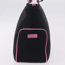 Salvatore Ferragamo Shoulder Bag Cotton Black Silver Auth ar14295-6
