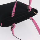 Salvatore Ferragamo Shoulder Bag Cotton Black Silver Auth ar14295-14