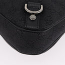 GUCCI GG Canvas Hand Bag Outlet Black Silver 268637 Auth ar14296V-15
