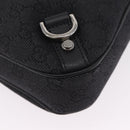 GUCCI GG Canvas Hand Bag Outlet Black Silver 268637 Auth ar14296V-16