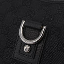 GUCCI GG Canvas Hand Bag Outlet Black Silver 268637 Auth ar14296V-18