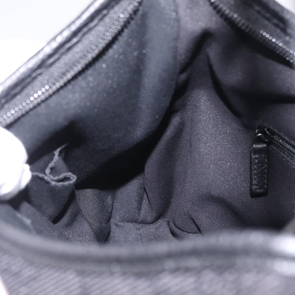 GUCCI GG Canvas Hand Bag Outlet Black Silver 268637 Auth ar14296V