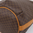 CELINE Macadam Canvas Shoulder Bag PVC Leather Brown Gold Auth ar14297-14