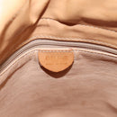 CELINE Macadam Canvas Shoulder Bag PVC Leather Brown Gold Auth ar14297-18