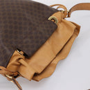 CELINE Macadam Canvas Shoulder Bag PVC Leather Brown Gold Auth ar14297-6