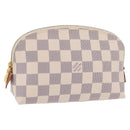 LOUIS VUITTON Damier Azur Pochette Cosmetic PM Pouch N60024 LV Auth ar14299-1