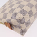 LOUIS VUITTON Damier Azur Pochette Cosmetic PM Pouch N60024 LV Auth ar14299-9