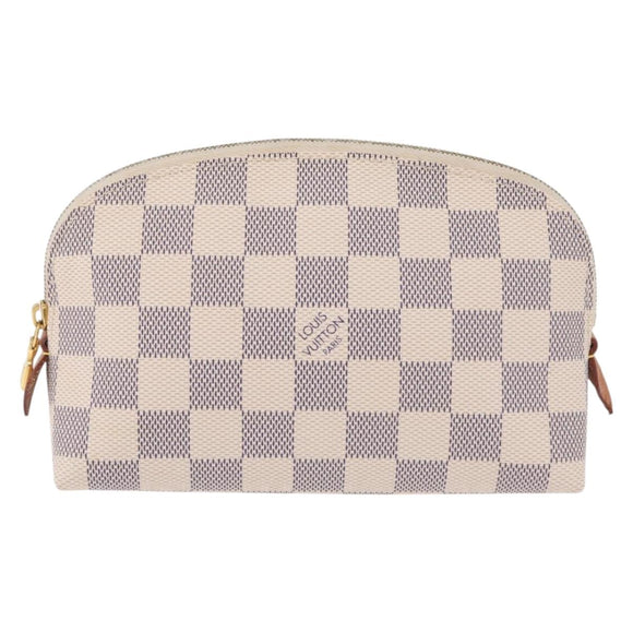 LOUIS VUITTON Damier Azur Pochette Cosmetic PM Pouch N60024 LV Auth ar14299