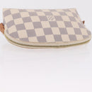 LOUIS VUITTON Damier Azur Pochette Cosmetic PM Pouch N60024 LV Auth ar14299-7