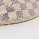 LOUIS VUITTON Damier Azur Pochette Cosmetic PM Pouch N60024 LV Auth ar14299-8