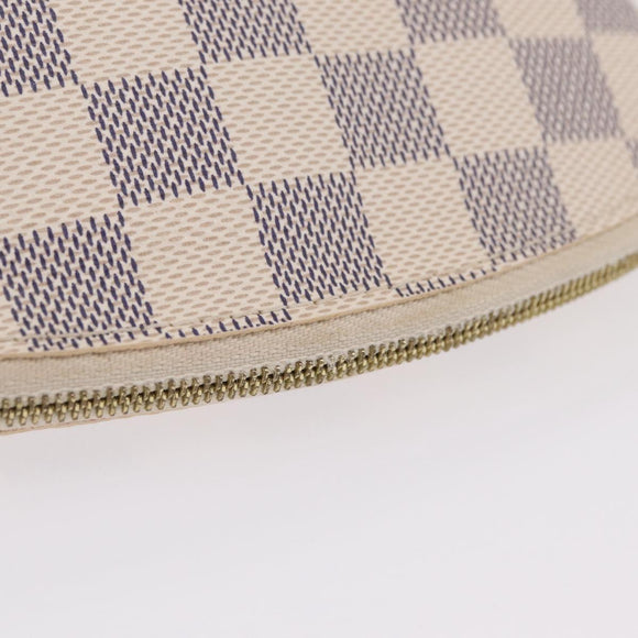 LOUIS VUITTON Damier Azur Pochette Cosmetic PM Pouch N60024 LV Auth ar14299