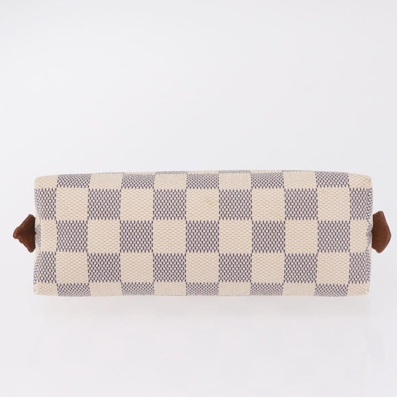 LOUIS VUITTON Damier Azur Pochette Cosmetic PM Pouch N60024 LV Auth ar14299