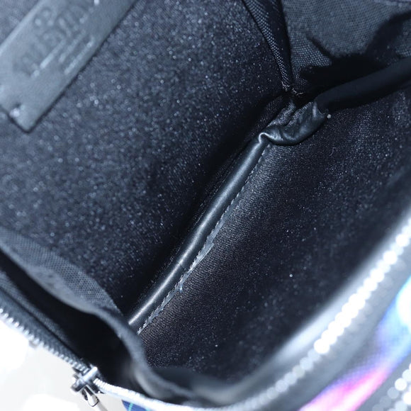 VALENTINO Shoulder Bag Canvas Black Silver Auth ar14306M