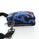 VALENTINO Shoulder Bag Canvas Black Silver Auth ar14306M-3