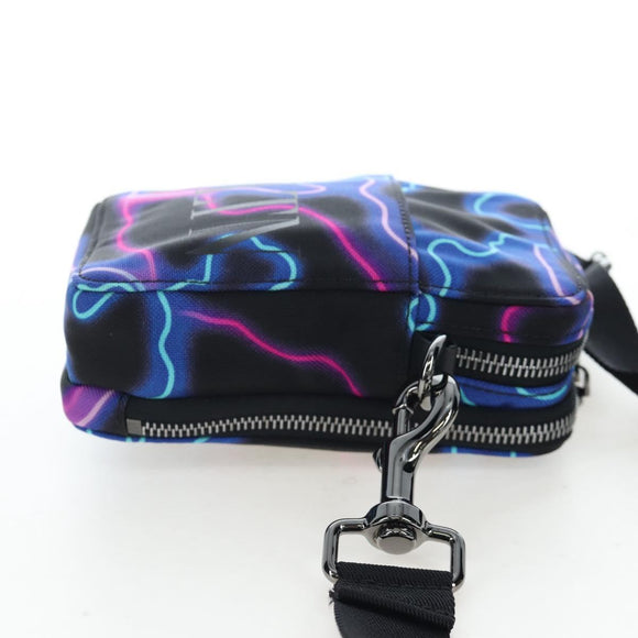 VALENTINO Shoulder Bag Canvas Black Silver Auth ar14306M