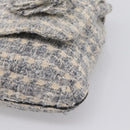 CHANEL Shoulder Bag Tweed Gray Silver CC Auth ar14307SAM-10