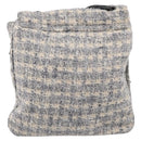CHANEL Shoulder Bag Tweed Gray Silver CC Auth ar14307SAM-3