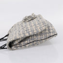 CHANEL Shoulder Bag Tweed Gray Silver CC Auth ar14307SAM-4