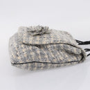 CHANEL Shoulder Bag Tweed Gray Silver CC Auth ar14307SAM-5