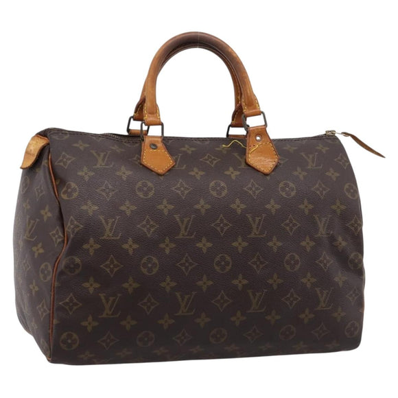 LOUIS VUITTON Monogram Speedy 35 Hand Bag M41524 LV Auth ar14308